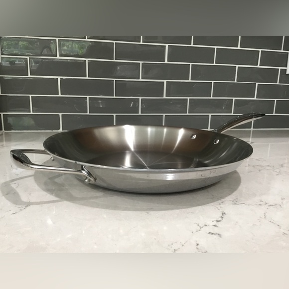 Tramontina 12 inch Fry Pan Tri-Ply Clad Stainless Steel - Picture 3 of 6
